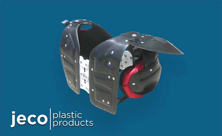 Football pads created by Jeco's theromforming capabilities